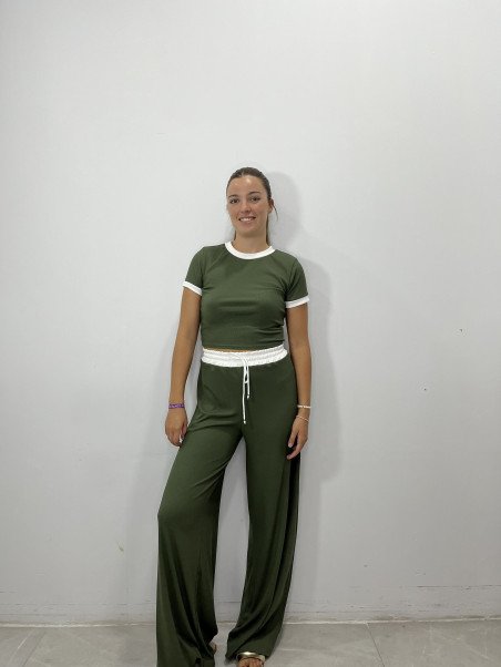 Conjunto canalé largo